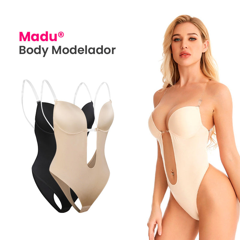 Madu® - Body Modelador Sem Costas Sustenta os Seios e Afina a Cintura