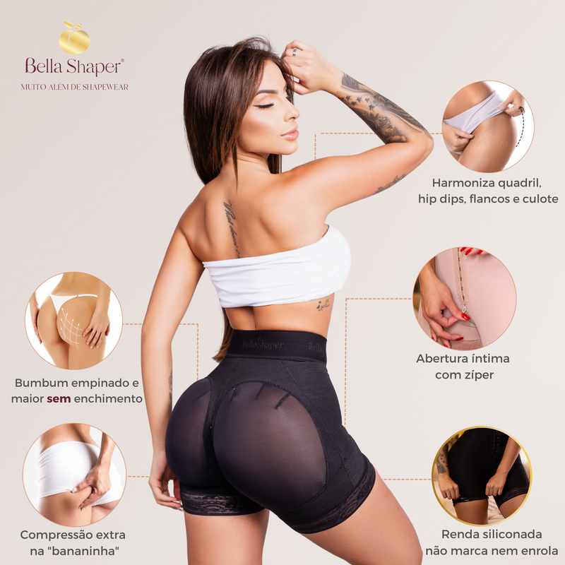 Shorts Levanta Bumbum Preto