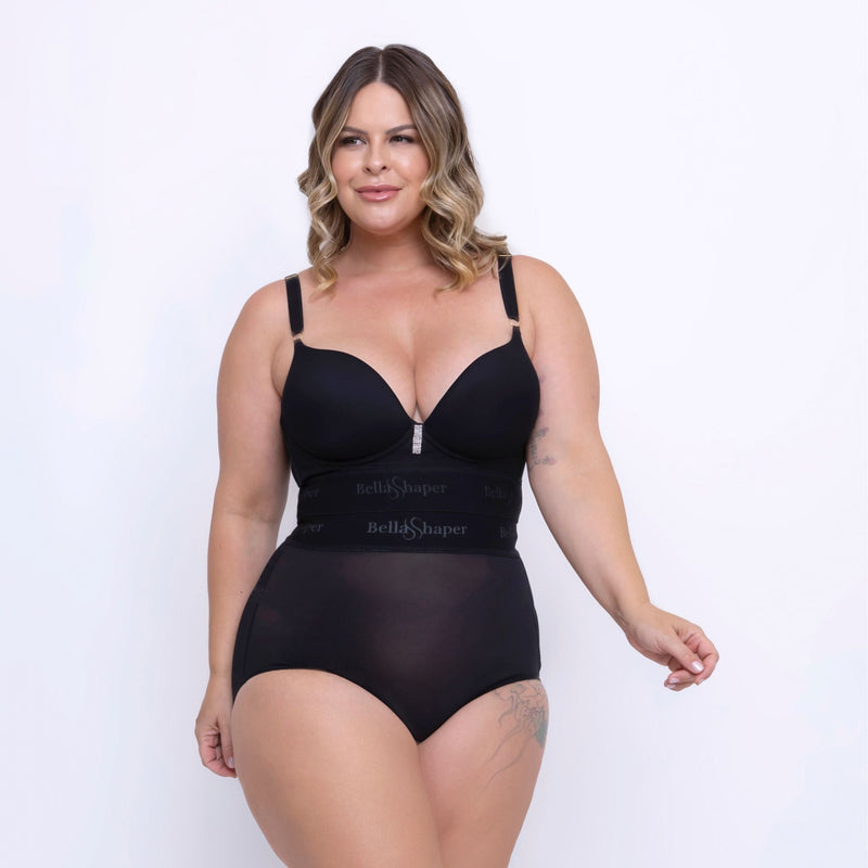 Sutiã modelador base larga com cós