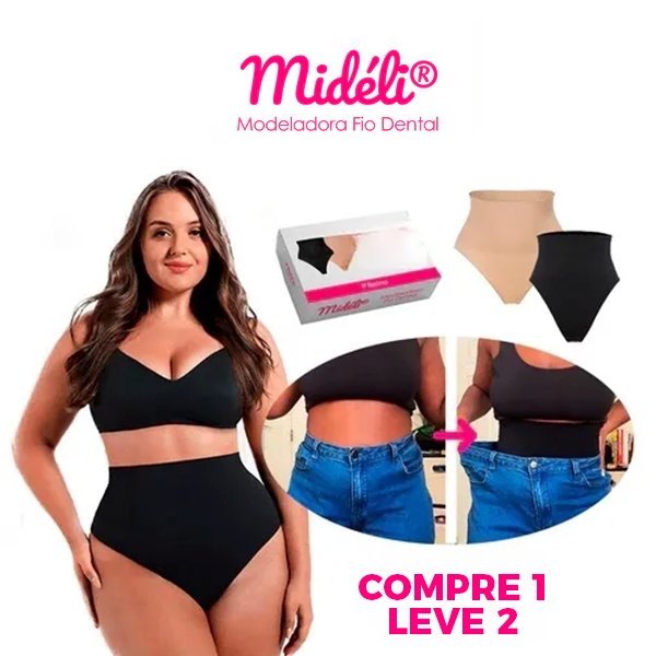 Calcinha Modeladora Fio Dental com Barbatanas que Não Enrolam - COMPRE UMA GANHE OUTRA